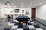 Pool table with wall TV